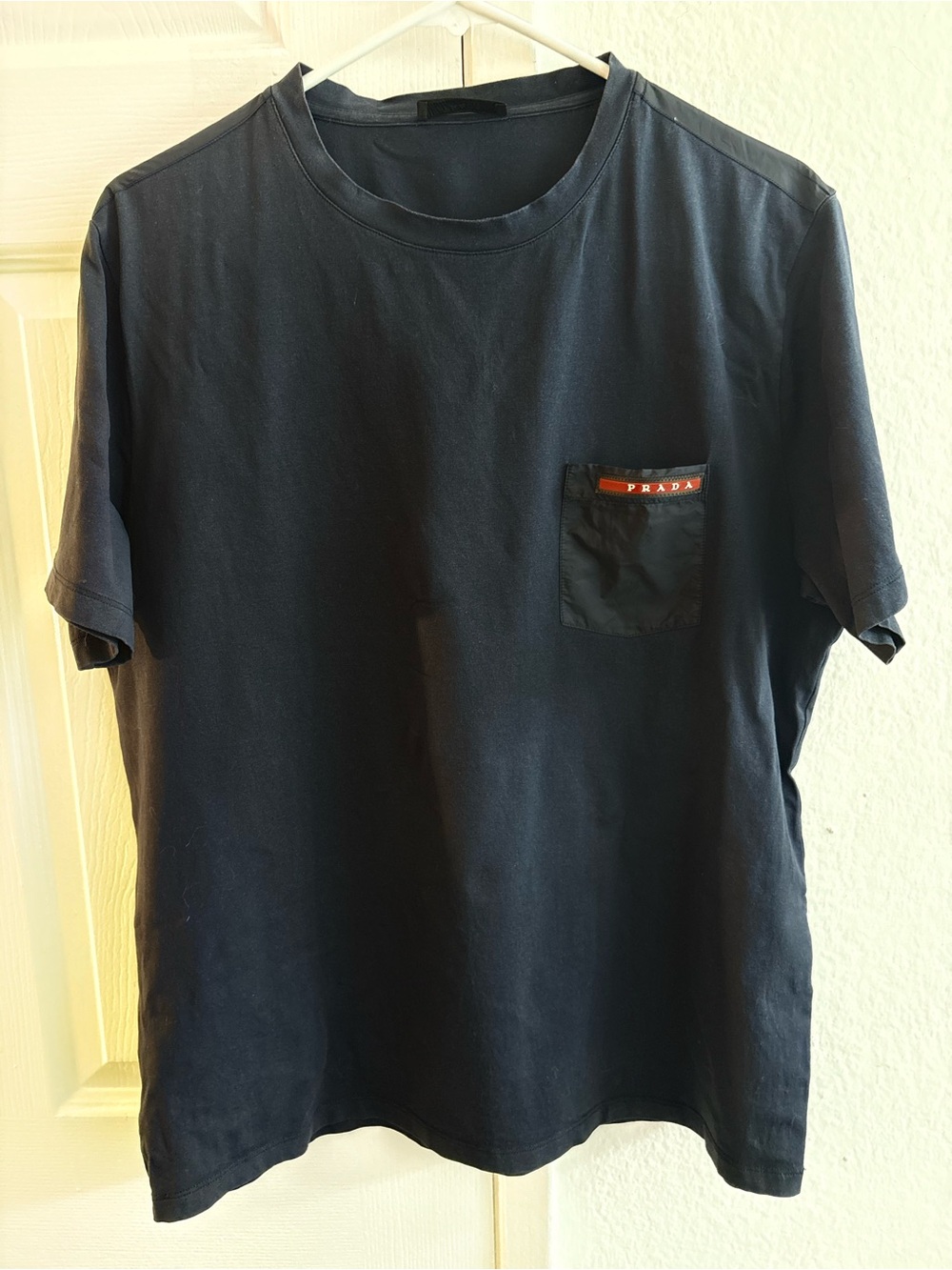 Prada Men's Blue Pocket Tee